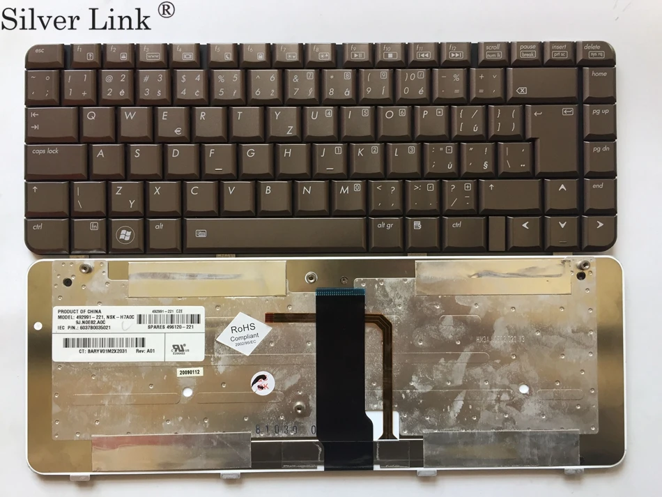 

CZ Czech Keyboard For HP Pavilion DV3000 DV3500 DV3600 DV3700 DV3000 series backlight Brown Laptop Keyboard CZ layout