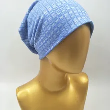 B178182 модная зимняя одежда комфорт Kniting акрил в полоску унисекс шапочка