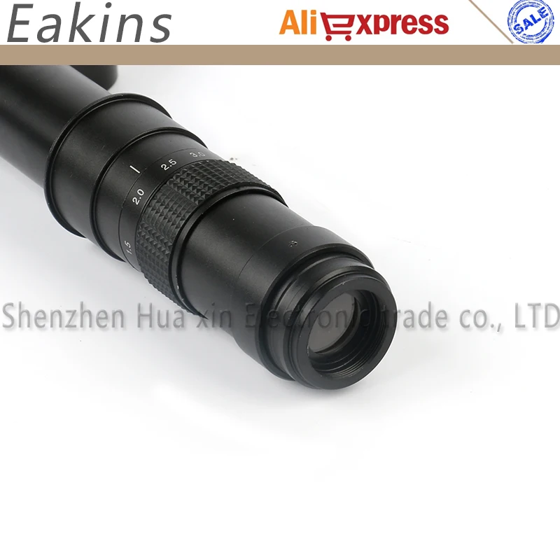  HD 0.7X-4.5X 180X/300X Zoom C-Mount Parallel light Lens for Industry Microscope Camera Glass Lens 5