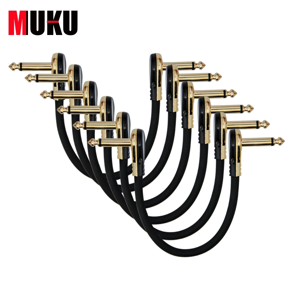 BATESMUSIC гитарные патч-кабели под прямым углом 15 см 1/4 кабели для инструментов для эффектов педали от muku