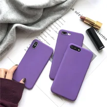 

MPCQC for iphone 7 8 plus Scrub Case for iphone X XR XS Max Luxury Case for iphone XS Max XR 6S 6 plus 8 purple Cover Silicone