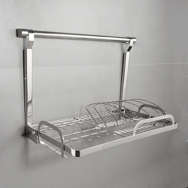  304 stainless steel kitchen utensils racks multifunctional storage rack rack plate drain water tray - 32875170754