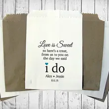 Пользовательские Мы сказал, что я Свадебные попкорн Конфеты стол Лолли мешки день рождения Свадебный душ Bakery Cookie десертов подарок сувениры сумки