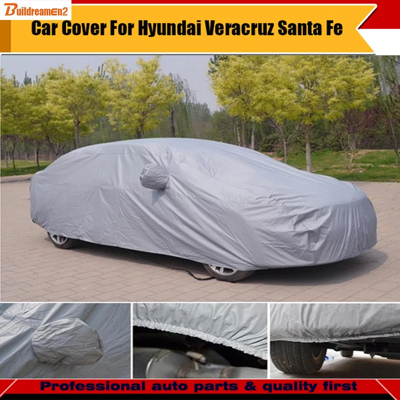 Buildreamen2 Car Cover UV Anti Sun Snow Rain Dust Sunshade Resistant