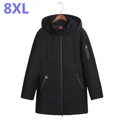 2018 Новое мужское пальто с хлопковой подкладкой детская одежда зимняя куртка и fertilizer XL вниз хлопчатобумажное пальто 8XL 7XL 6XL толстый