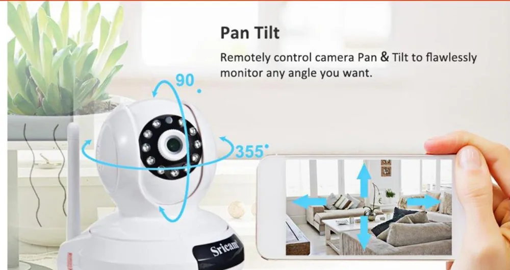 Sricam Видеоняни и радионяни SP019 Беспроводной IP Камера 1080P Wi-Fi Крытый P2P герметизирующая ptfe-лента для TF карты домашней безопасности камера наблюдения