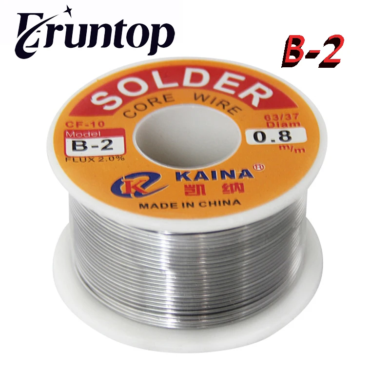 

1PCS (B-2) Welding Iron Wire Reel 100g/3.5oz FLUX 2.0% 0.6 0.8 1.0 1.2 1.5 2.0mm 63/37 Tin Lead Line Rosin Core Flux Solder