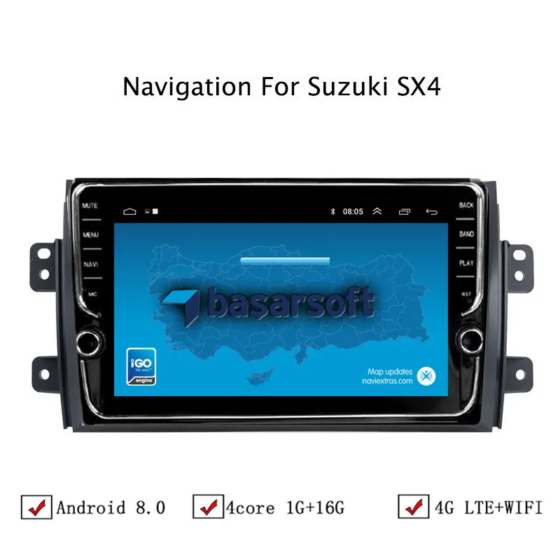 

9" Android 6.0/8.0/8.1 Car DVD GPS Navigation For Suzuki SX4 2006-2011 Car Radio Stereo Head Unit With WIFI/4G LTE WIFI