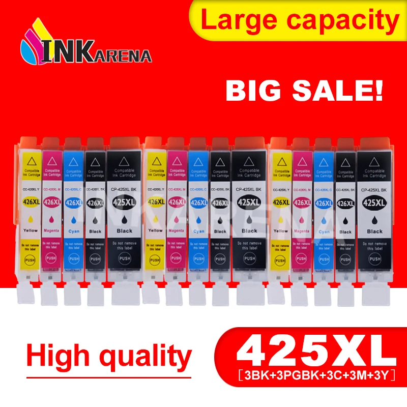 PGI425 CLI426 PGI-425 CLI-426 картридж совместимый для Canon Pixma MG5140 MG5240 MG5340 IP4840 MX884 IX6540 IP4940 MG5340 MX714