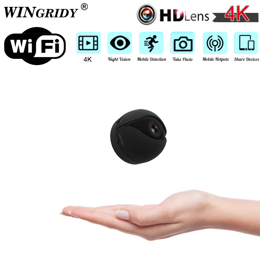 

Original V2 P2P IP Mini Cam WIFI Camera FULL HD 4K 1080P Night Vision Motion Detection CMOS Sensor Recorder Camcorder Micro
