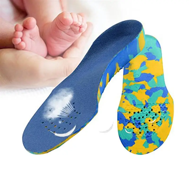 A Pair of EVA Foam Orthopedic Insoles Kids Arch Supports
