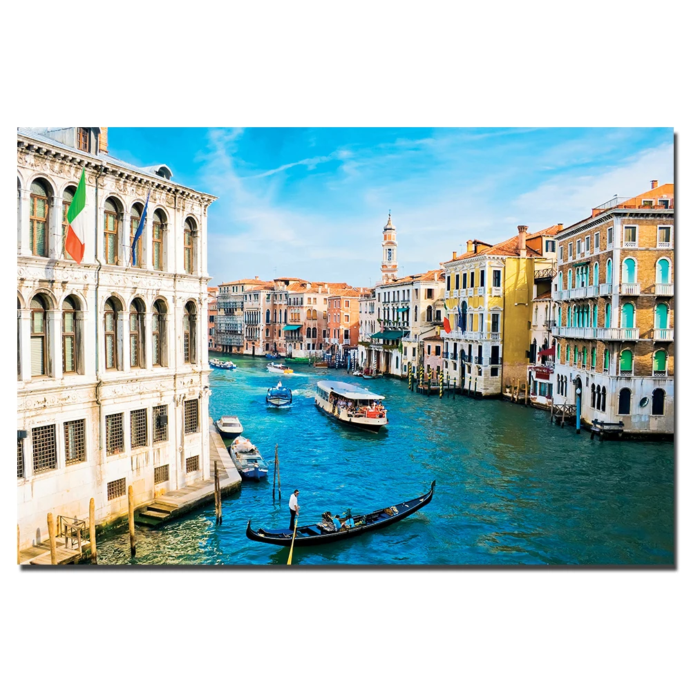 Venice Italy Cityscape Poster Canvas Painting For Home Decor Wall Art Pictures Living Room E10 | Дом и сад