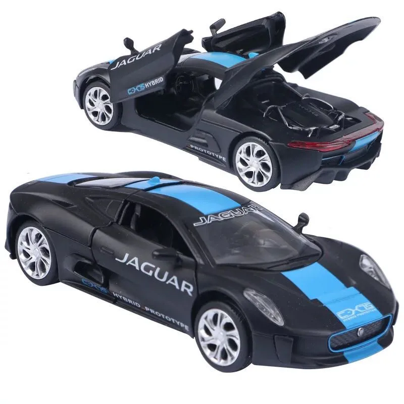 Goede Goede kwaliteit 132 C X75 sportwagen legering model, simulatie spuitgieten geluid en licht terug kracht model ornamenten, gratis verzending