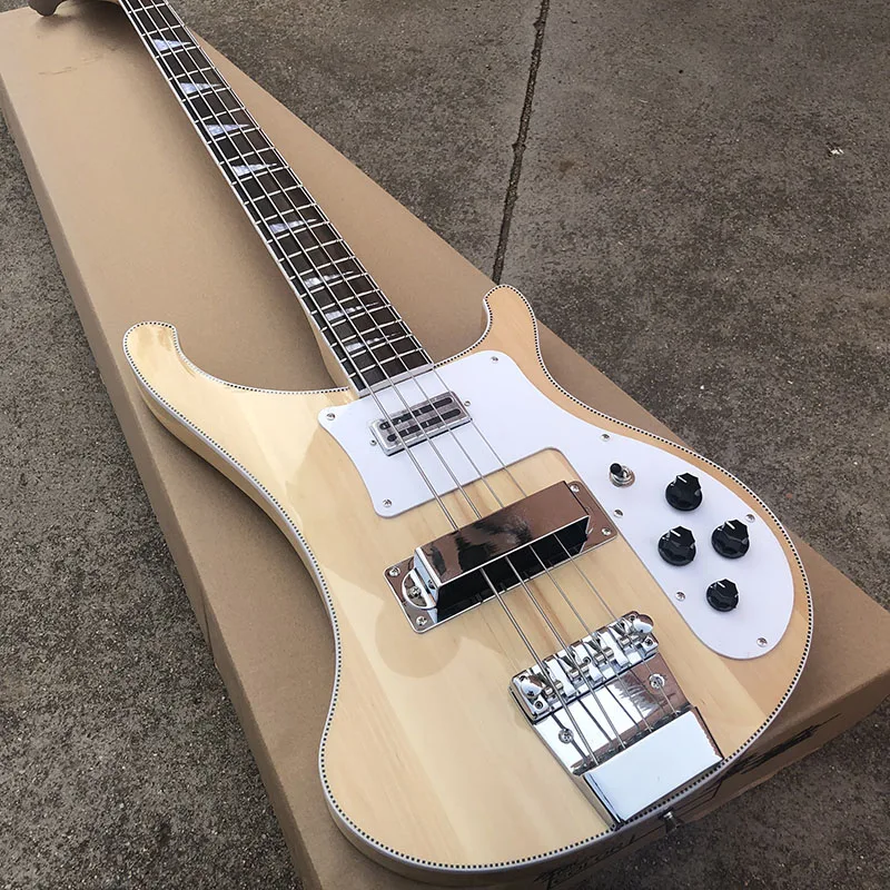 High Quality 4 strings Clear paint Electric BASS Guitar,free shipping!