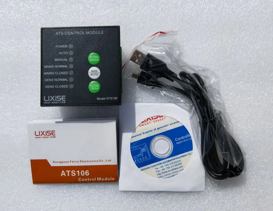 ATS106 diesel generator ats dual power transfer controller ATS 106 diesel generator ats automatic transfer switch panel 250a 300a dual power automatic transfer switch 220v ats 4p genset control cabinet circuit controller diesel generator part