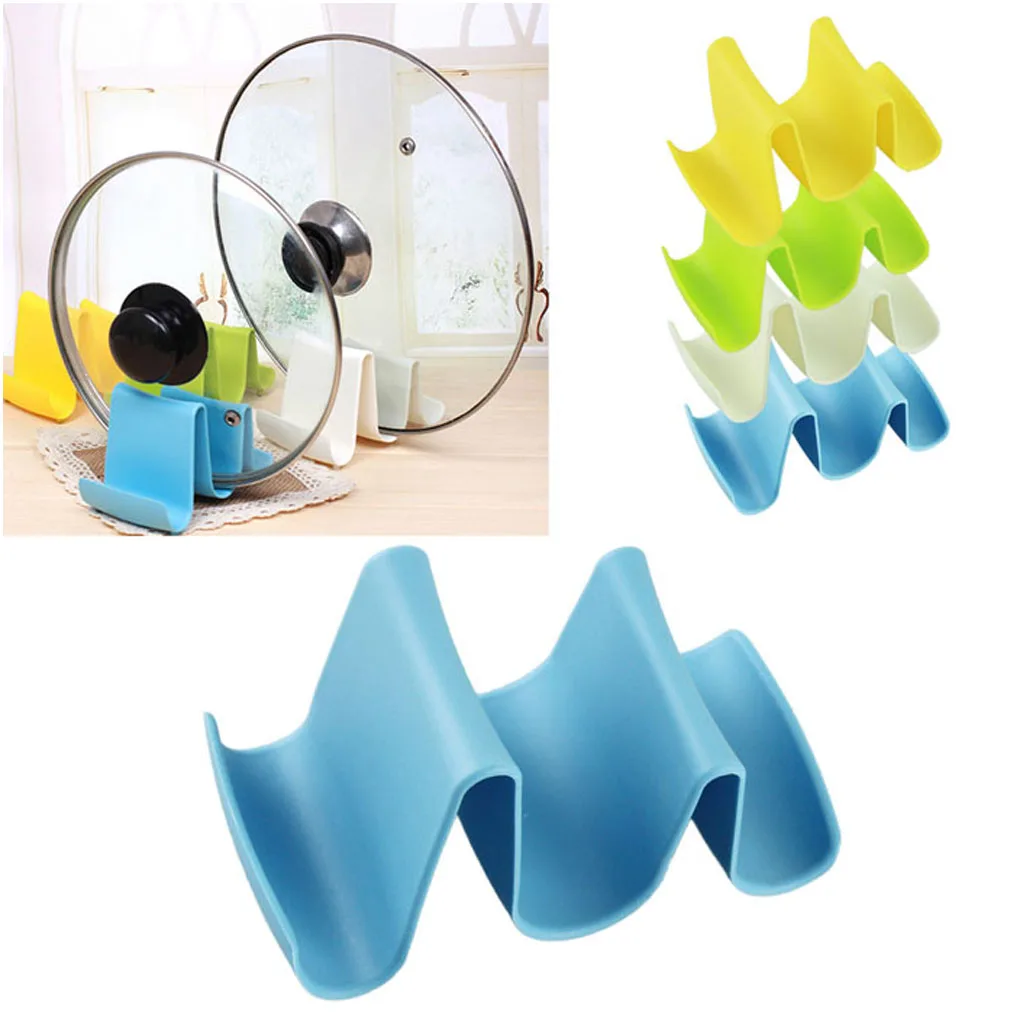 

Plastic Pot Pan Spoon Lid Storage Stand Holder Rack Utensil Cooking Tool