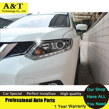 car styling 2pcs Front Headlight Lamp Bulb Cover For nissan Rogue X-Trail For nissan Rogue X-Trail 2014 2015 2016 Chrome Tri