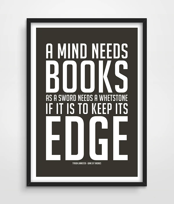 Game Of Thrones Poster Typographic Print Inspirational Quote Tyrion Lannister Quote TV Series Typography Poster Minimalistic Art-1