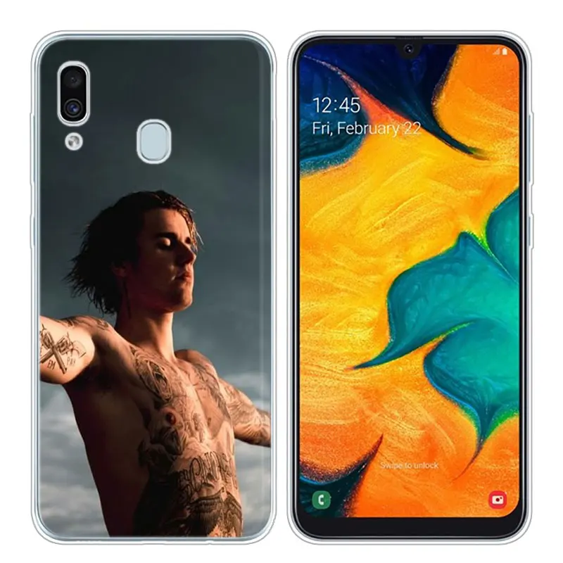 Transparent Soft Silicone Phone Case Justin bieber for Samsung Galaxy A10 A30 A40 A50 A70 Cover