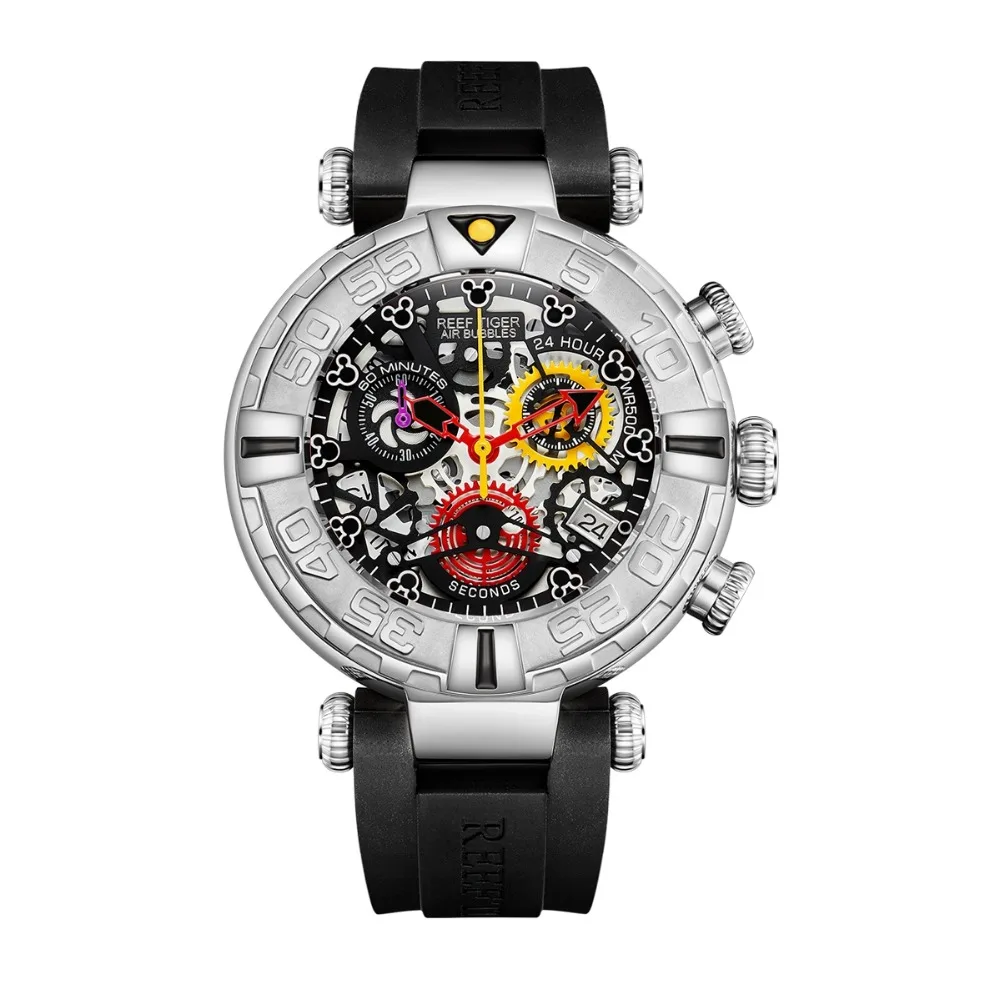 Мужские спортивные часы Reef Tiger RGA3059 S Кварцевые водонепроницаемые Chronograp с