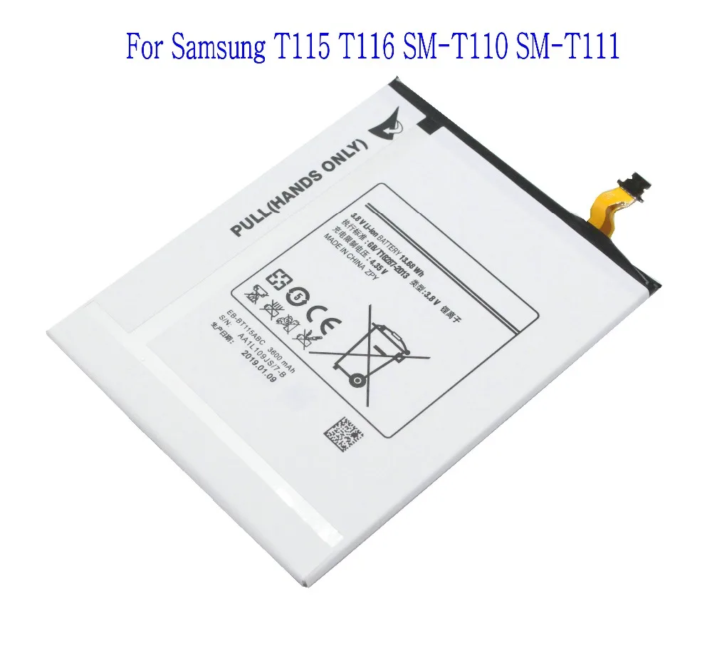 

2019 New 1x 3600mAh EB-BT111ABE EB-BT116ABE Replacement Battery For Samsung Galaxy Tab Tablet 3 Lite 7.0 3G T115 T116 T110 T111