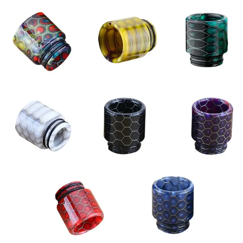 

Epoxy Resin Quick Fitting 810 Mouthpiece Nozzle Geometric Snakeskin Honeycomb Drip Tip For TFV12 Atomizer Cigarettes Accessories