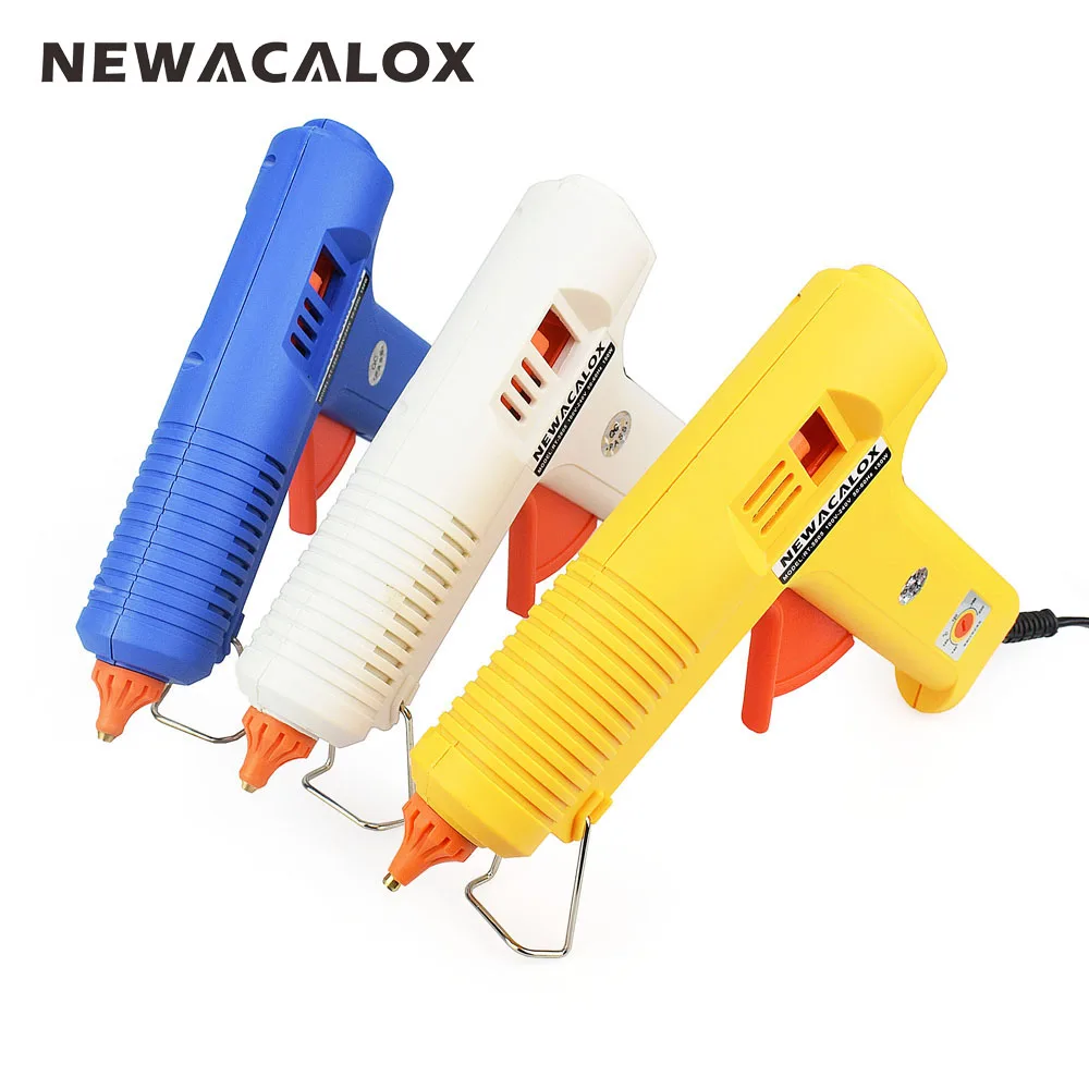 NEWACALOX 150W EU DIY Hot Melt Glue Gun 11mm Adhesive Stick Rod Industrial Electric Silicone Gun Thermo Gluegun Repair Heat Tool