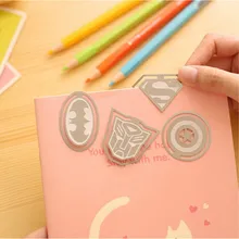 Закладка Супермен Капитан Бэтмен Канцтовары офисный школьный принадлежности 4 шт./компл. американский супер герои персонализированный металл