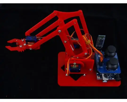 MeArm robotic arm learning kit DIY MeArm.Joystick educational desktop robot arm kit bluetooth wirelessly synchronized robotic arm