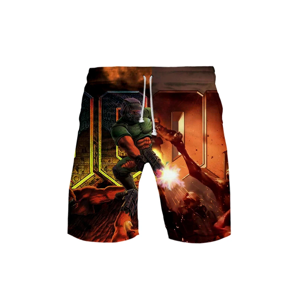 

Doom Eternal 3D Print Pants Casual Unisex Swimwear Swim Pants Trunks Beach Board Pants Swimsuits Mens Women Running Sports