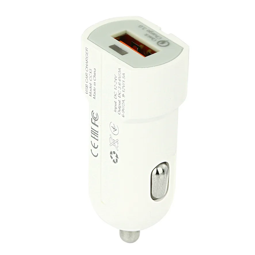 Новое автомобильное зарядное устройство USB 1 шт. QC 3 0 автомобильный usb адаптер