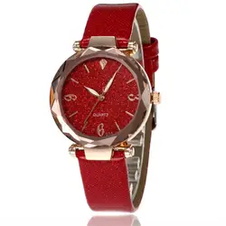 Для женщин раскошный ремешок для часов золото дамы кварцевые наручные часы Лидер продаж звездное небо циферблат Montre Femme Новый Баян коль saati
