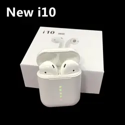 I10 наушники-вкладыши tws с i10 с всплывающих окон Беспроводной зарядное устройство Беспроводной наушники Bluetooth 5,0 наушники с сенсорным