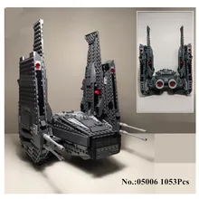 In Stock H HXY 05006 1053Pcs Star Series War Kylo Ren Command Shuttle Building Blocks Educational