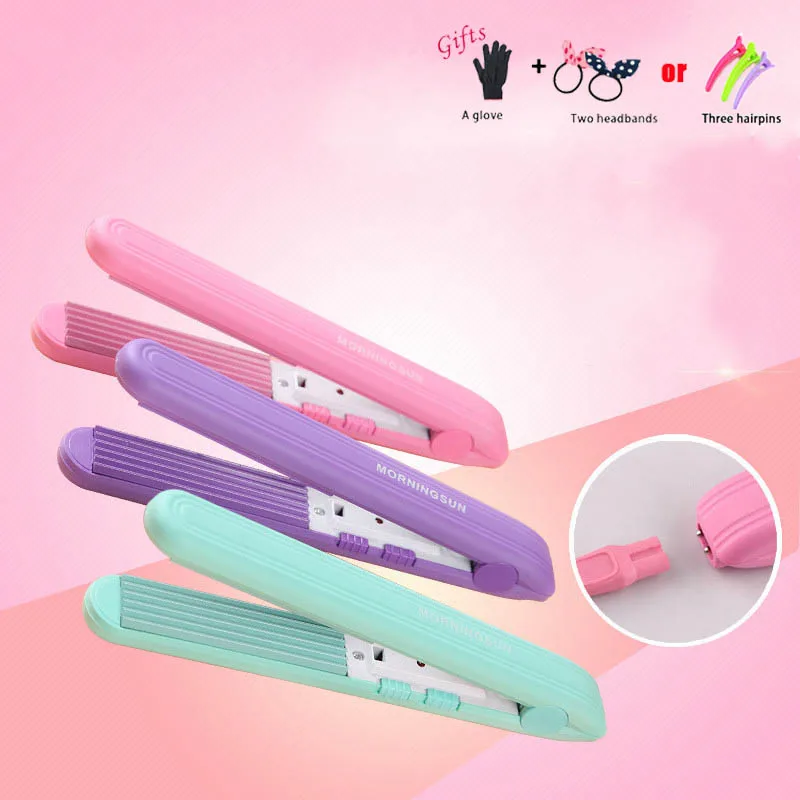 

2In1 Mini Portable Electric Hair Curler Corn Roll Personal Hair Styling Tools Thermostatic Straight Curling Iron 110-220V B31