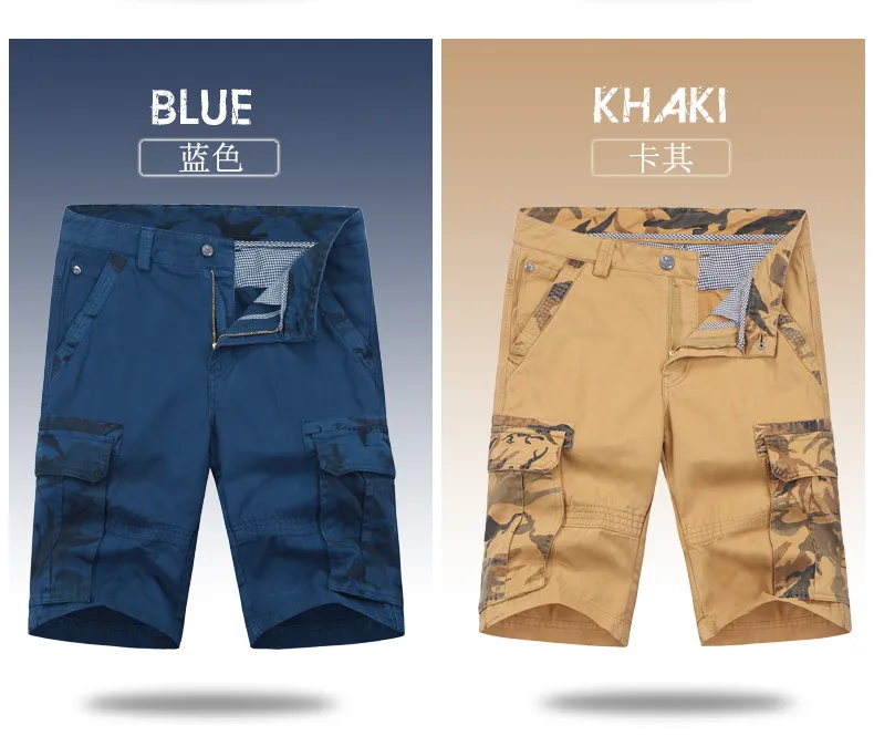Multi-pocket Shorts Men Floral Cargo Shorts Cool Summer Hot Sale Cotton Fashion Men Shorts Male Pants Brand Clothing Plus Size 04