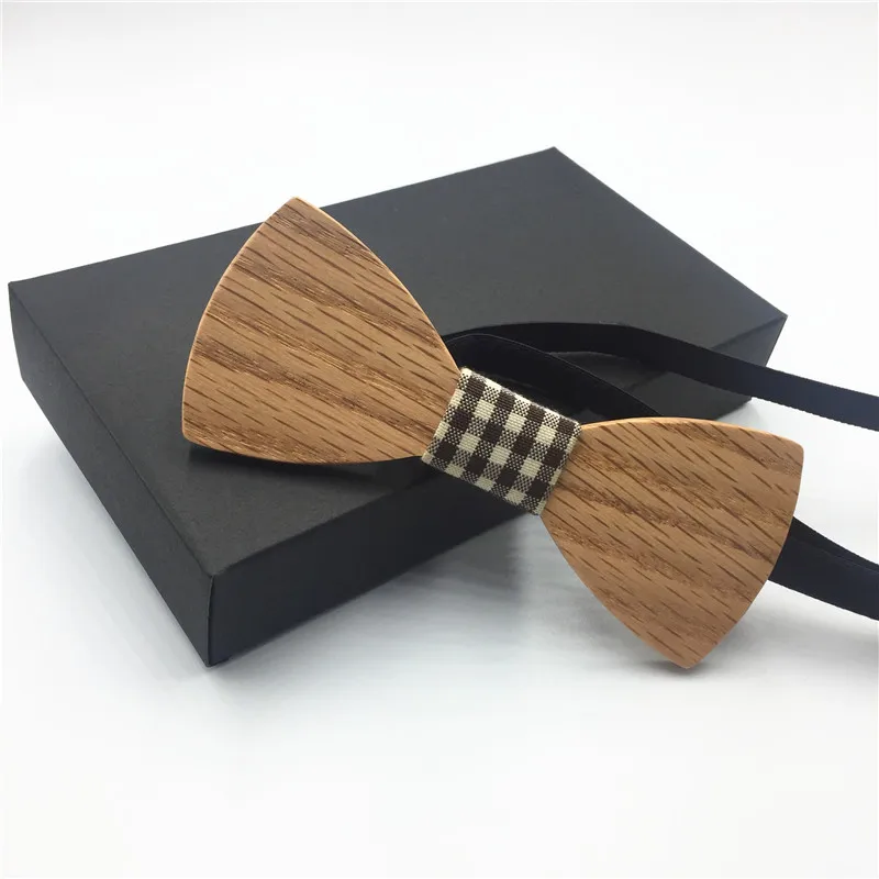 Men oak Wood Bow Tie Handmade Butterfly Wood Classic Wooden Bow ties