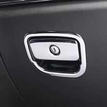 ABS Cromo Do Carro copiloto Caixa de luva Tampa alça tigela Guarnição Para Jeep Grand Cherokee 2014 2015 2016 2017 Acessórios Do Carro styling