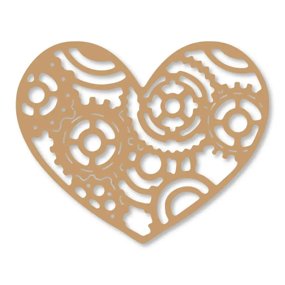 

Gear Heart Metal Cutting Dies For Dies Scrapbooking Photo Album DIY Craft Embossing Stencil