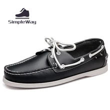 Mens smart casual luxury brand black leather big size 45 docksides deck boat shoes mens flat slip ons loafers dockers