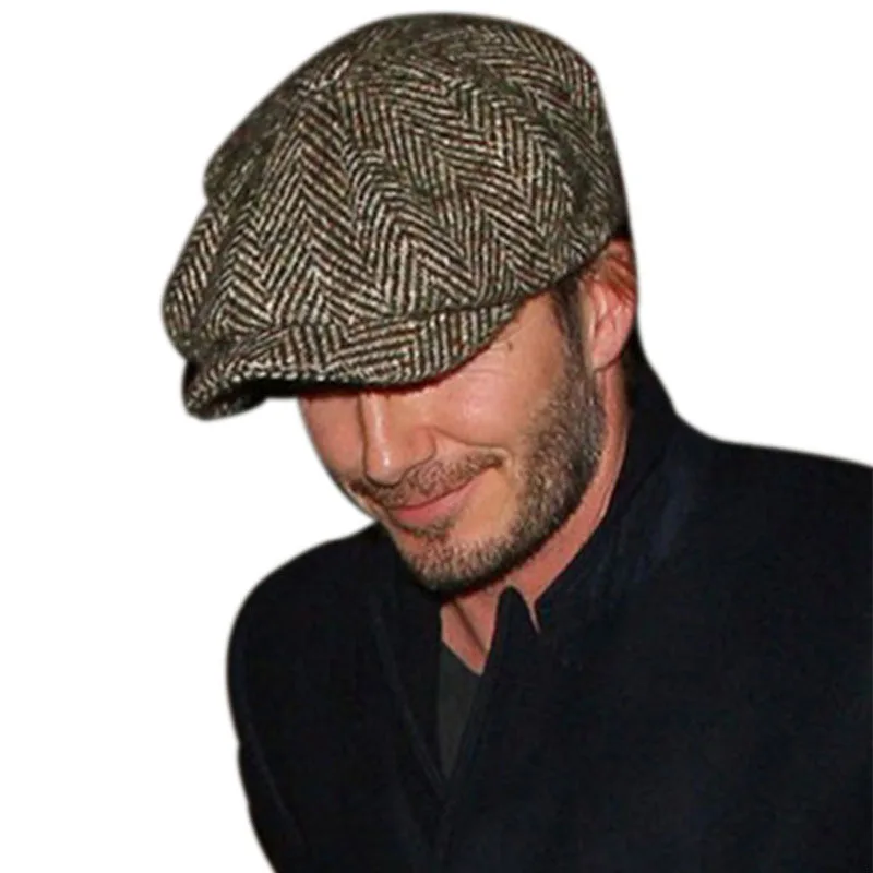 

CoolCheer Octagonal Cap Newsboy Beret Hat Spring Winter Hats For Men's International Superstar Jason Statham Male Models Caps