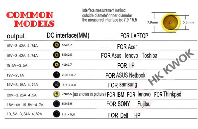 19 V 3.95A 75 Вт адаптер переменного тока Питание для Toshiba Satellite L700 L600 M801 PA-1750-09 FA105 U305 P205 ноутбук Тетрадь