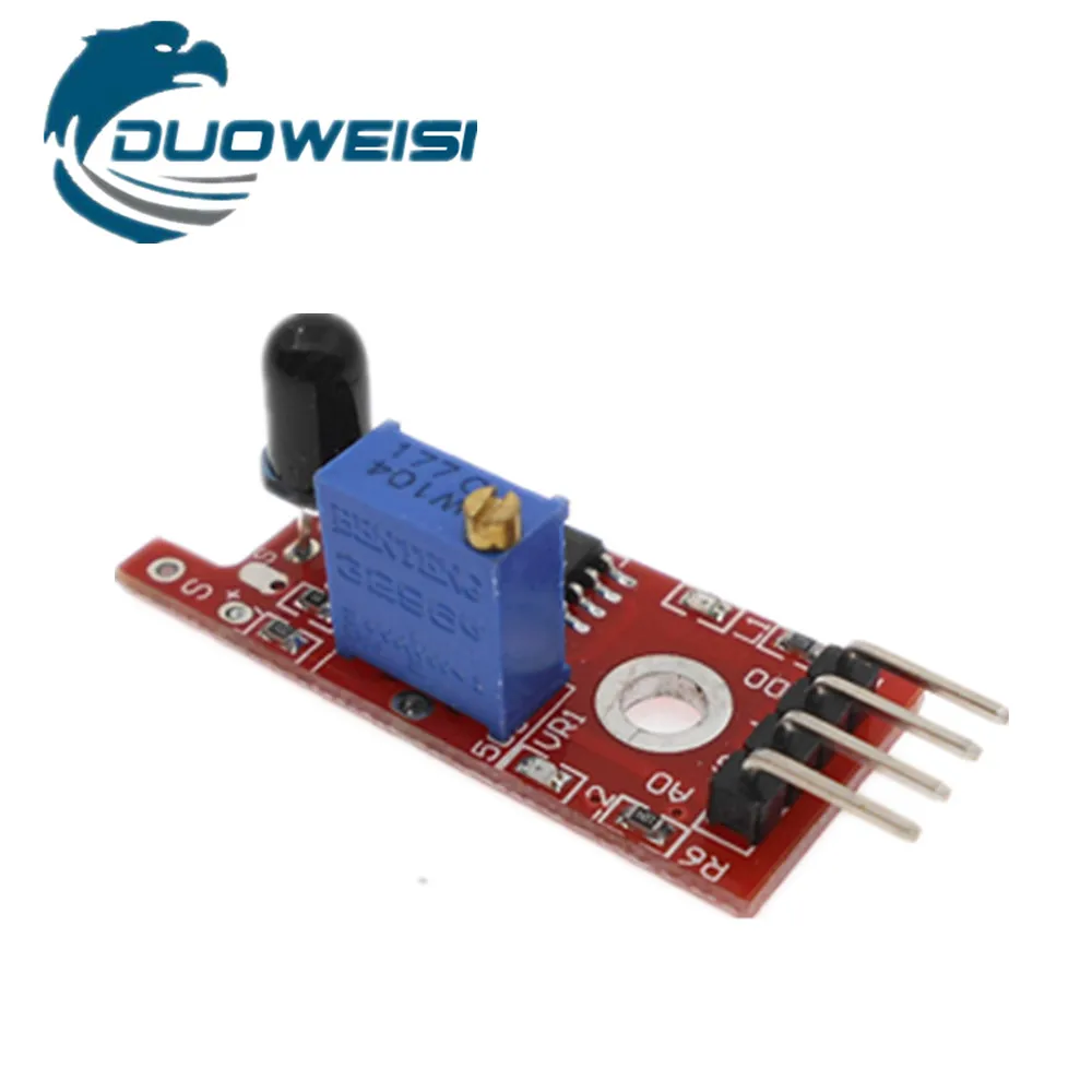 

KY-026 Flame Sensor Module IR Sensor Detector For Temperature Detecting Suitable