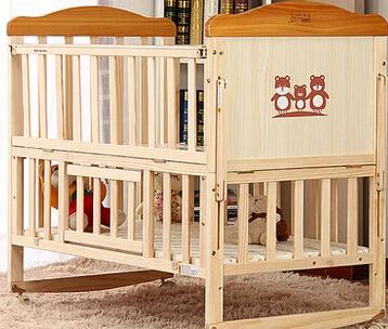 Деревянная зеленая детская кровать. Многофункциональная кровать BB. Детская кровать переменный стол. Кровать для игр. С москитной сеткой - Цвет: Светло-серый