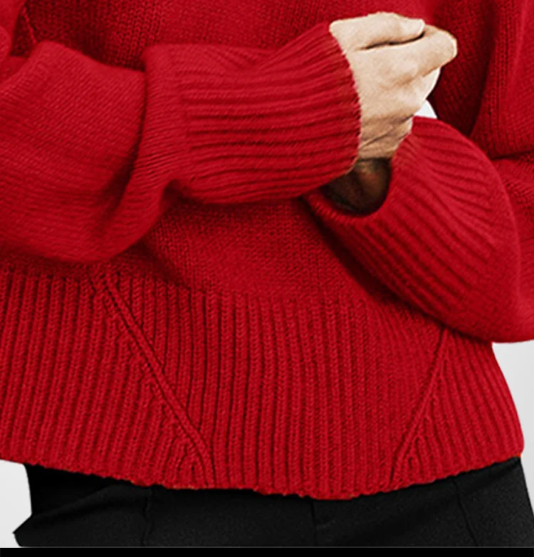 Новинка, Осень-зима, Модный женский свитер, однотонный, свободный, водолазка, пуловер, женский, длинный рукав, Повседневный свитер, C2530