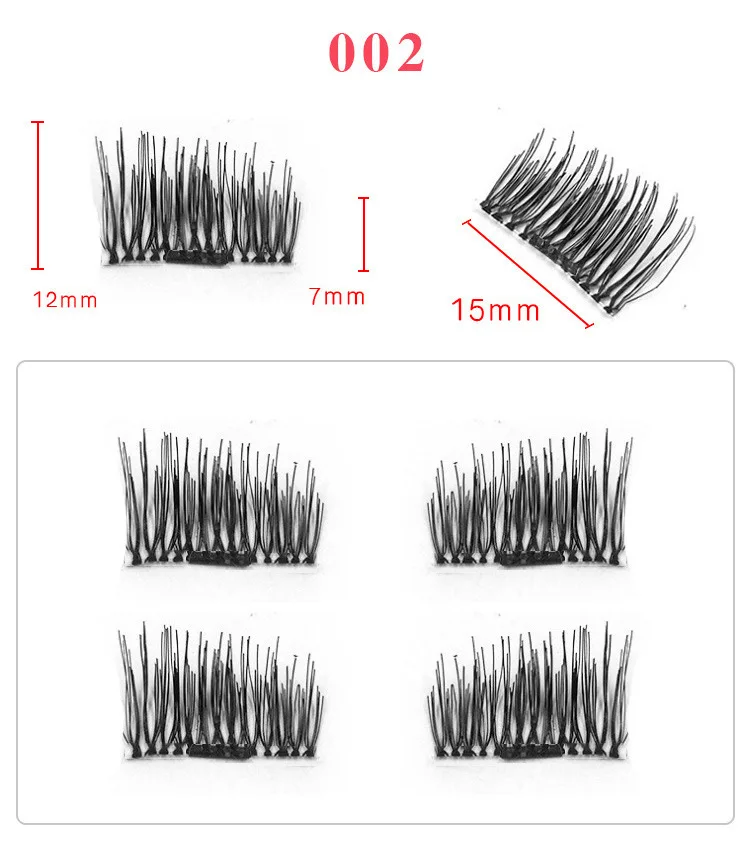 4 шт./пара Магнитный клей для наращивания ресниц натуральных длинных накладных ресниц ручной работы магнита Поддельные ресницы 3D реснички Красота коробка для косметики