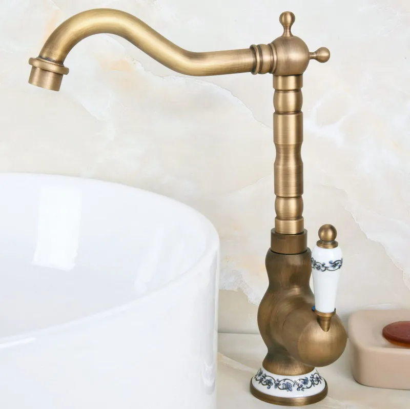 Vintage Retro Antique Brass Ceramic Base Kitchen Wet Bar Bathroom