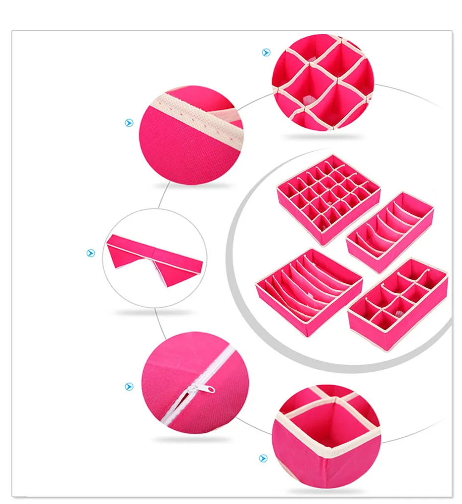 DINIWELL ящики для хранения нижнее белье разделитель ящик с крышкой Шкаф Органайзер Ropa Interior Organizador для галстуков Носки Шорты бюстгальтер