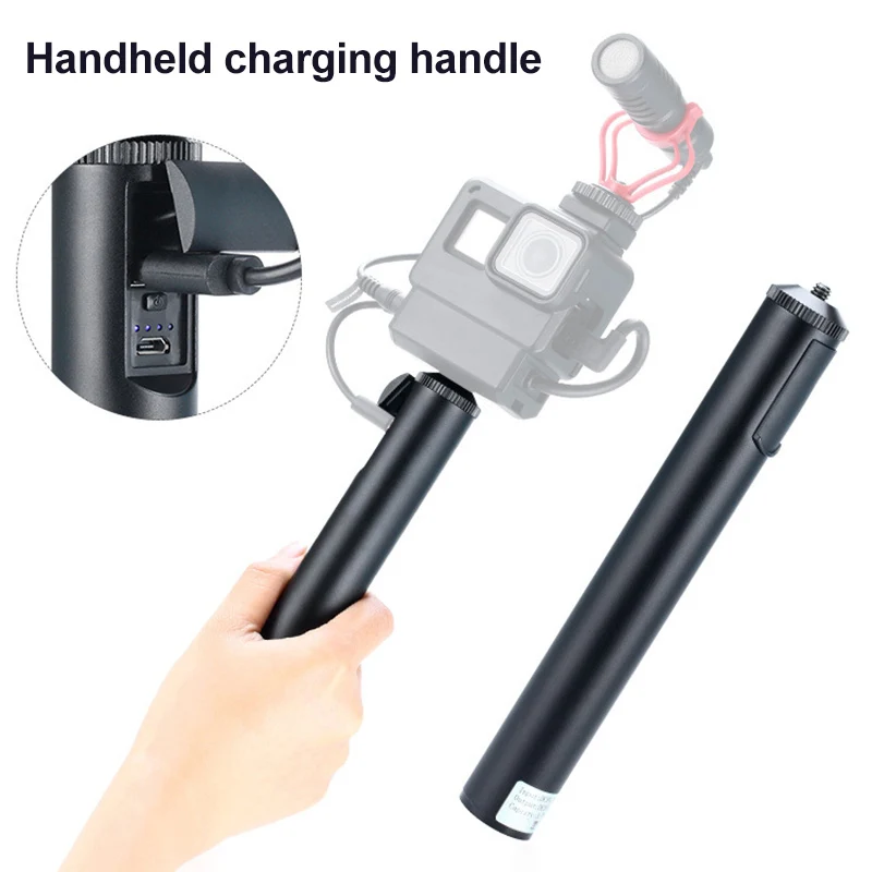 Handheld 5200mAh Battery Power Bank Selfie Stick Monopod for GoPro OSMO Pocket HSJ-19
