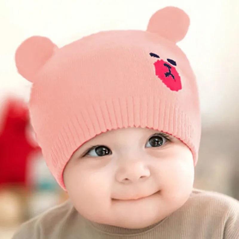 

Cartoon Bear Hat For Kid Winter Baby Toddler Girl Boy Warm Cute Beanie Beanie Hat Cap Accessories for 0-1Y Baby